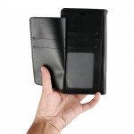 Wholesale Multi Pockets Folio Flip Leather Wallet Case with Strap for iPhone 12 Pro Max 6.7 (Black)